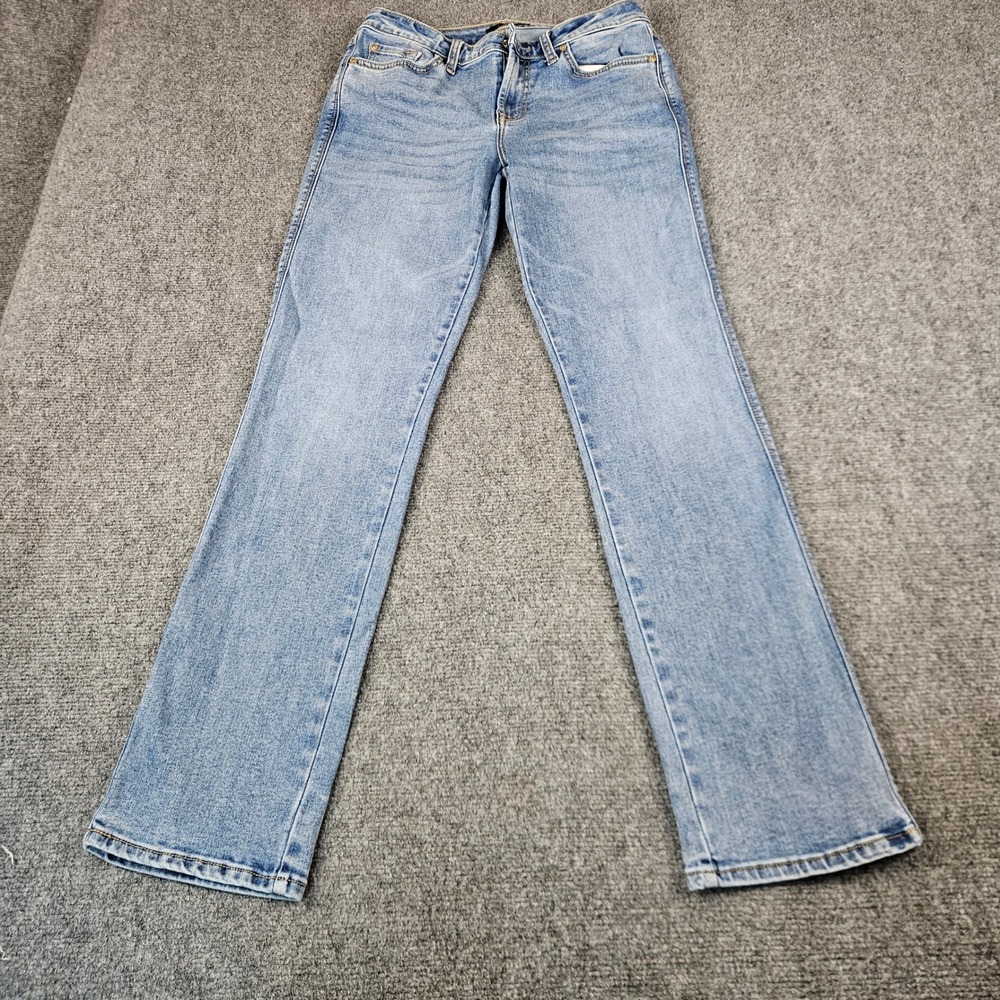 7 For All Mankind Kimmie Straight Leg Jeans Light Wash Denim Size 29